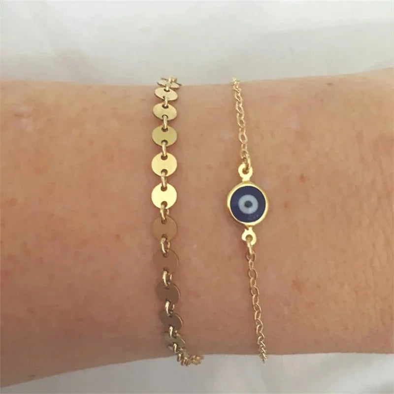 One Evil Eye Charm Bracelet