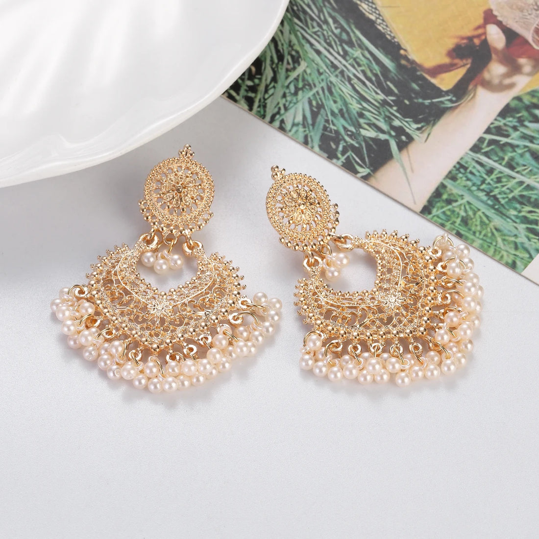 Ethnic Indian Earring Round