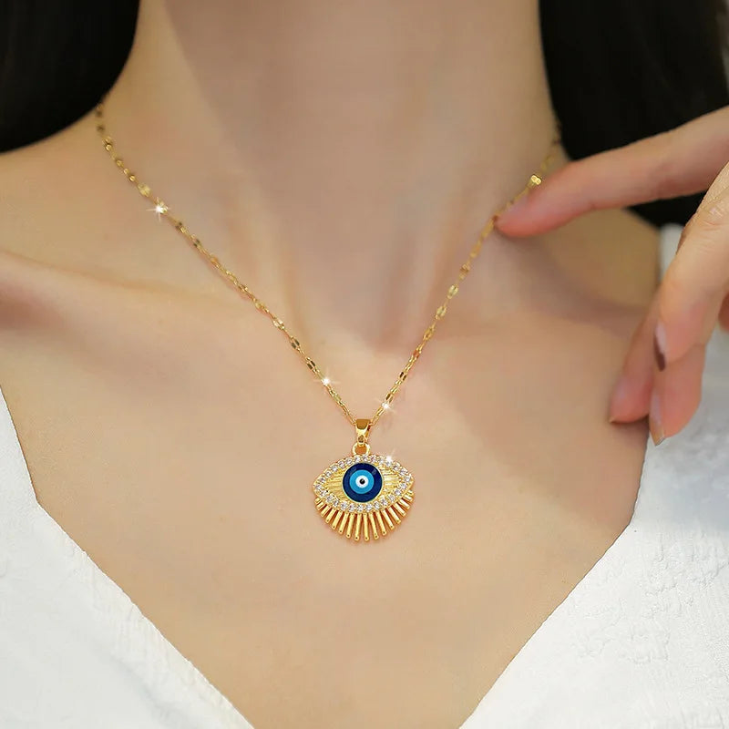 Evil Blue Eye Necklace