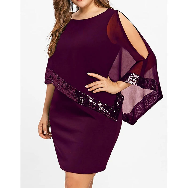 Off-shoulder Sequin Fashion Dress