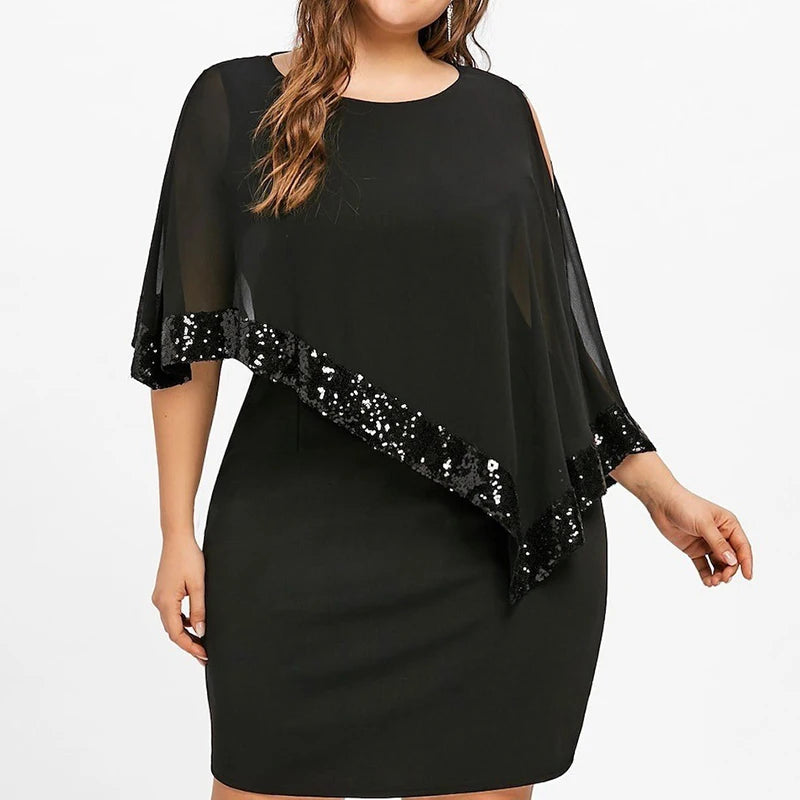 Off-shoulder Sequin Fashion Dress