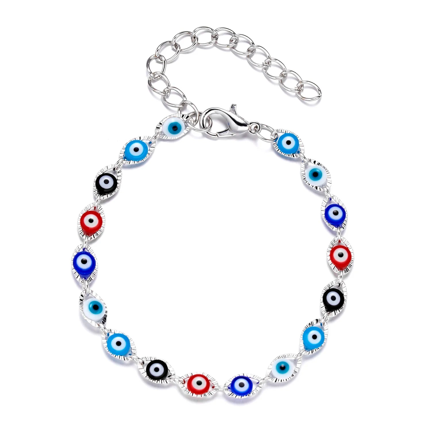 Multi - Evil Eye Charm Bracelet