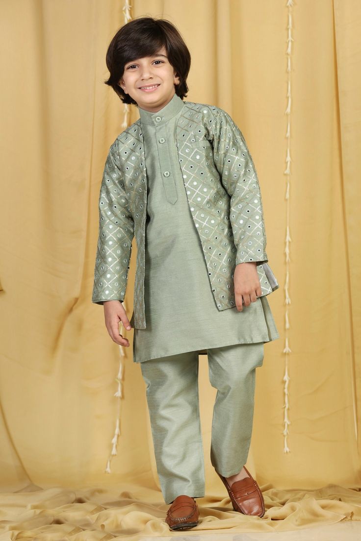 Designer jacket kurta set for kids - Customization